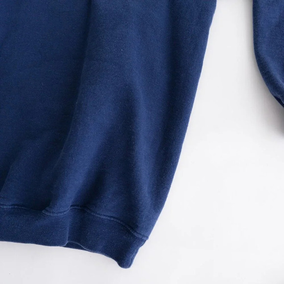 Vintage  90S Hanes Mi Wolverines Collegiate Navy Crew Neck Sweater Large - Picture 5 of 8